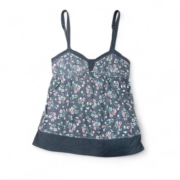 American Eagle Outfitters Tops - American Eagle Babydoll Floral Print Cami Tank with Adjustable Straps